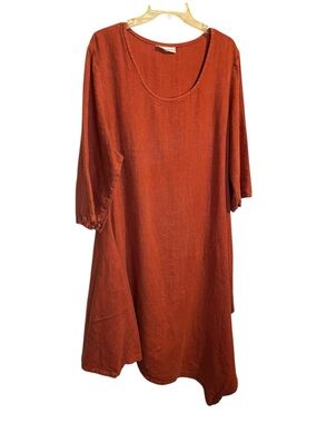 Rust Orange Linen Bryn Walker Dress